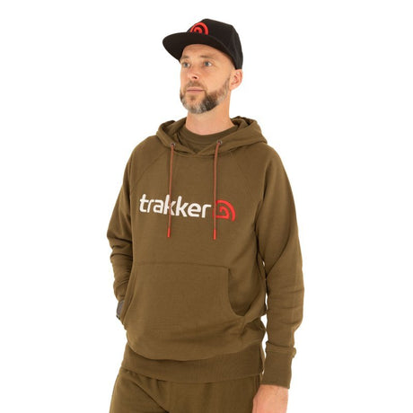 Sudadera Trakker CR Logo caqui con capucha - Tienda Carpfishing