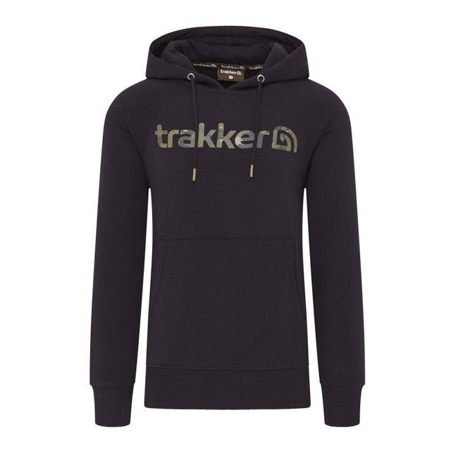 Sudadera Trakker CR Logo negra con capucha - Tienda Carpfishing