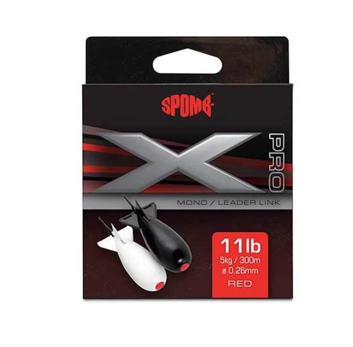 Trenzado Spomb X Pro Mono Rojo 300 m - Tienda Carpfishing