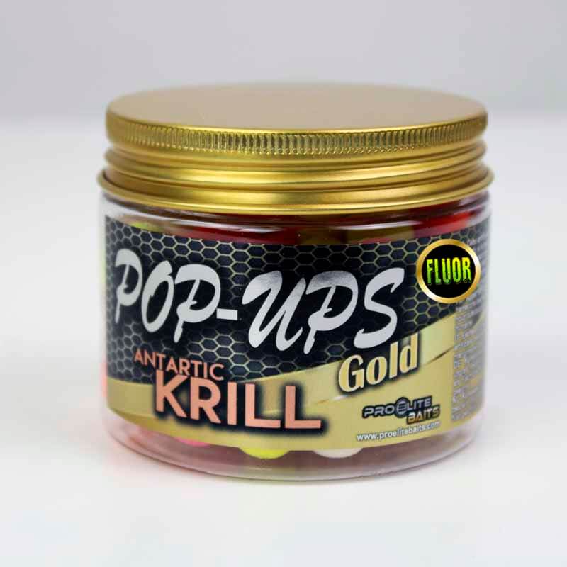 Pop Ups Pro Elite Baits Gold Antartic Krill Fluoro 1