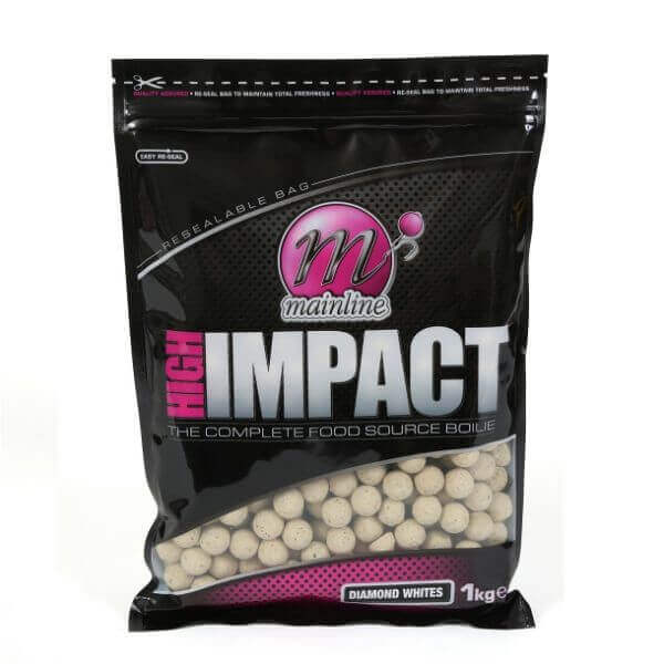 Boilies Mainline Diamante Blanco 15mm - Tienda Carpfishing