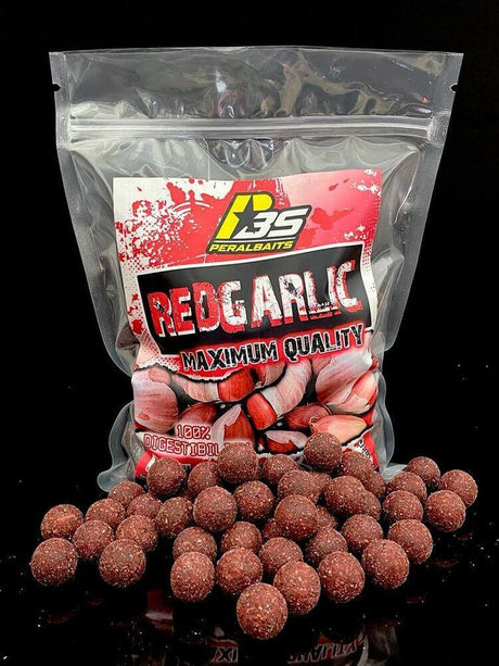 Boilies Peralbaits Red Garlic 20 mm - Tienda Carpfishing