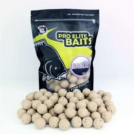 Boilies Pro Elite Baits Garlic 24 mm - Tienda Carpfishing