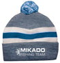 Gorro Mikado gris con bola - Tienda Carpfishing