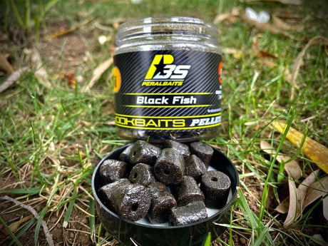 Hook Baits Pellets Peralbaits Black Fish 14 mm - Tienda Carpfishing
