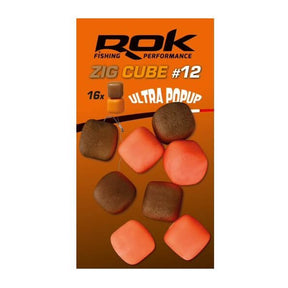 Pop up Zig Cube Rok Fishing Marrón/Naranja 12 - Tienda Carpfishing