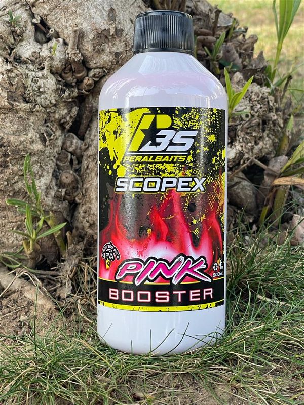 Remojo Booster Pink Peralbaits Scopex 500 ml - Tienda Carpfishing