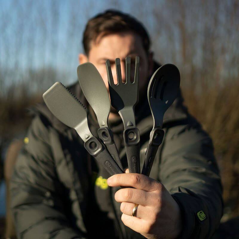 Set de utensilios de cocina Ridge Monkey Q - Lock - Tienda Carpfishing