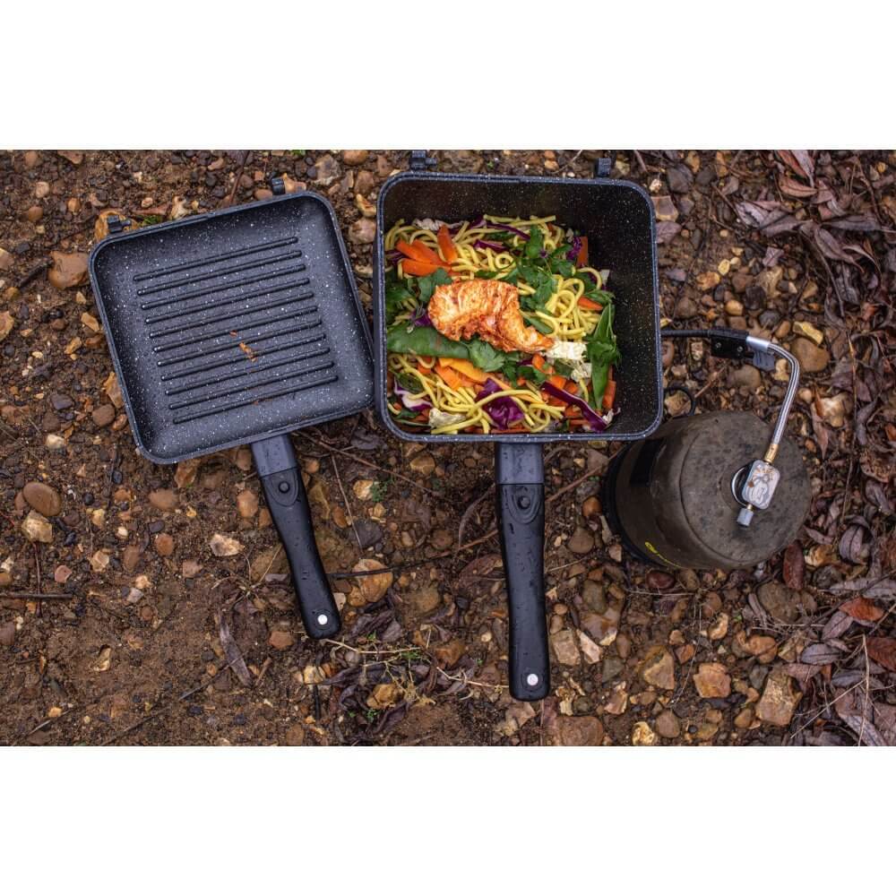 Set Utensilios de cocina Ridge Monkey Connect Deep Granite XL - Tienda Carpfishing